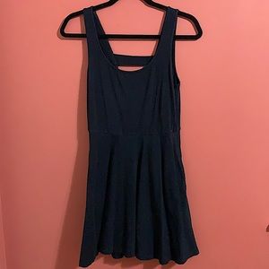 Black Sleeveless Mini Skater Dress